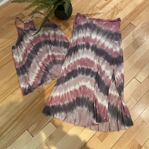 NWOT Young Fabulous & Broke tie dye matching set